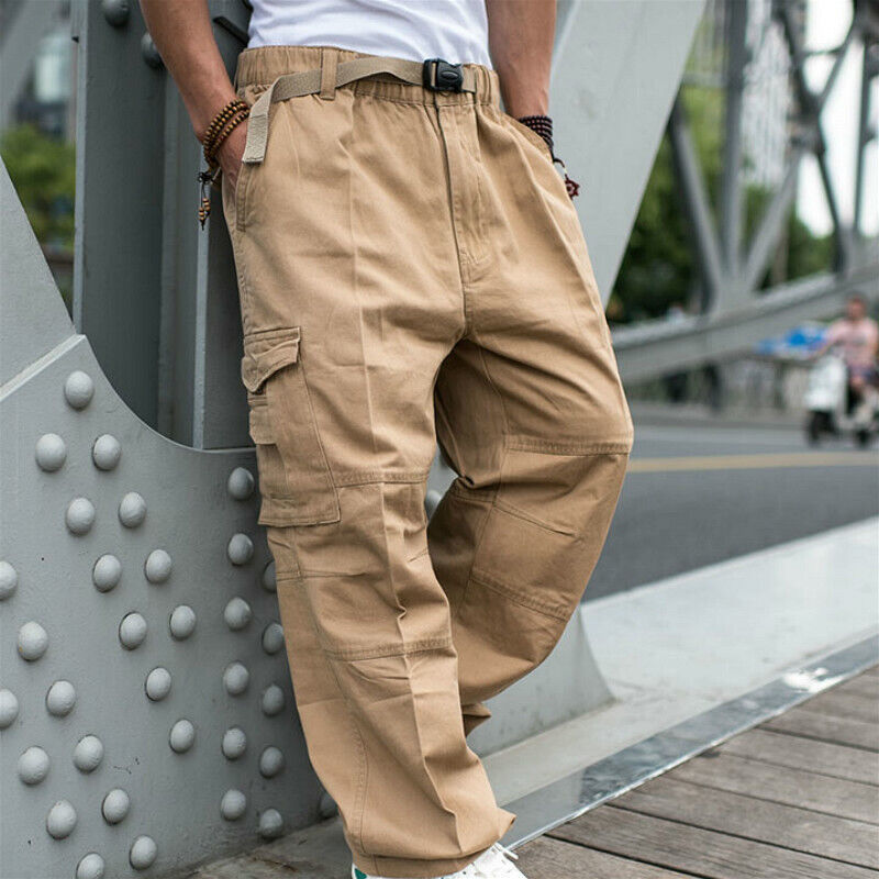 sports tan baggy training pants